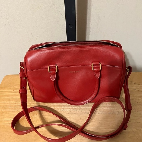 Yves Saint Laurent Handbags - Yves St. Laurent Red Duffle Bag